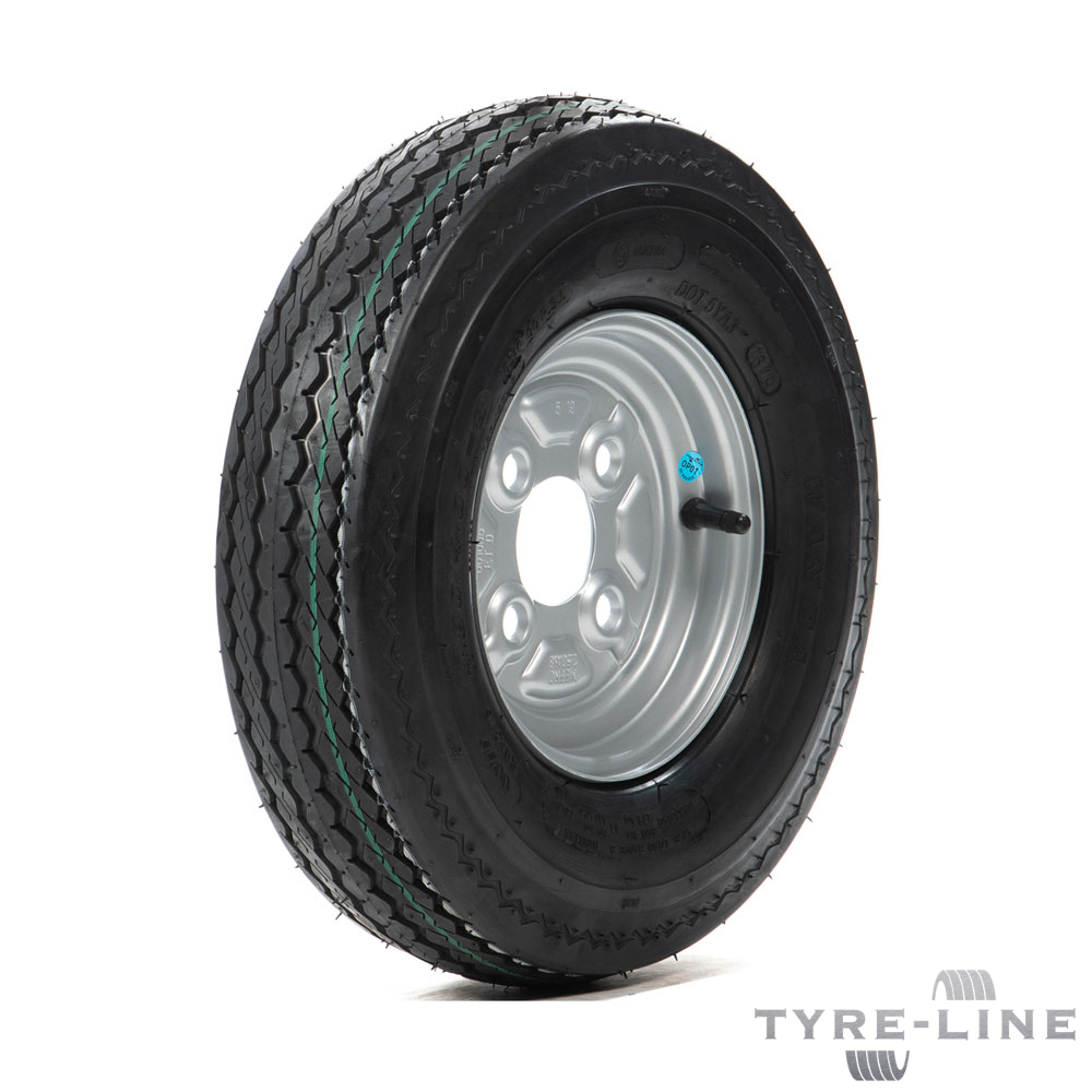 4.80/4.00-8 71M Tyre & 4 Stud, 100mm PCD Rim