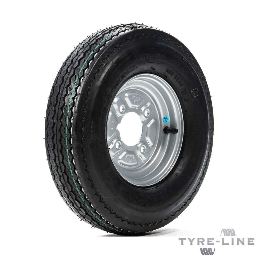 4.80/4.00-8 63M Tyre & 4 Stud, 101.6mm PCD Rim