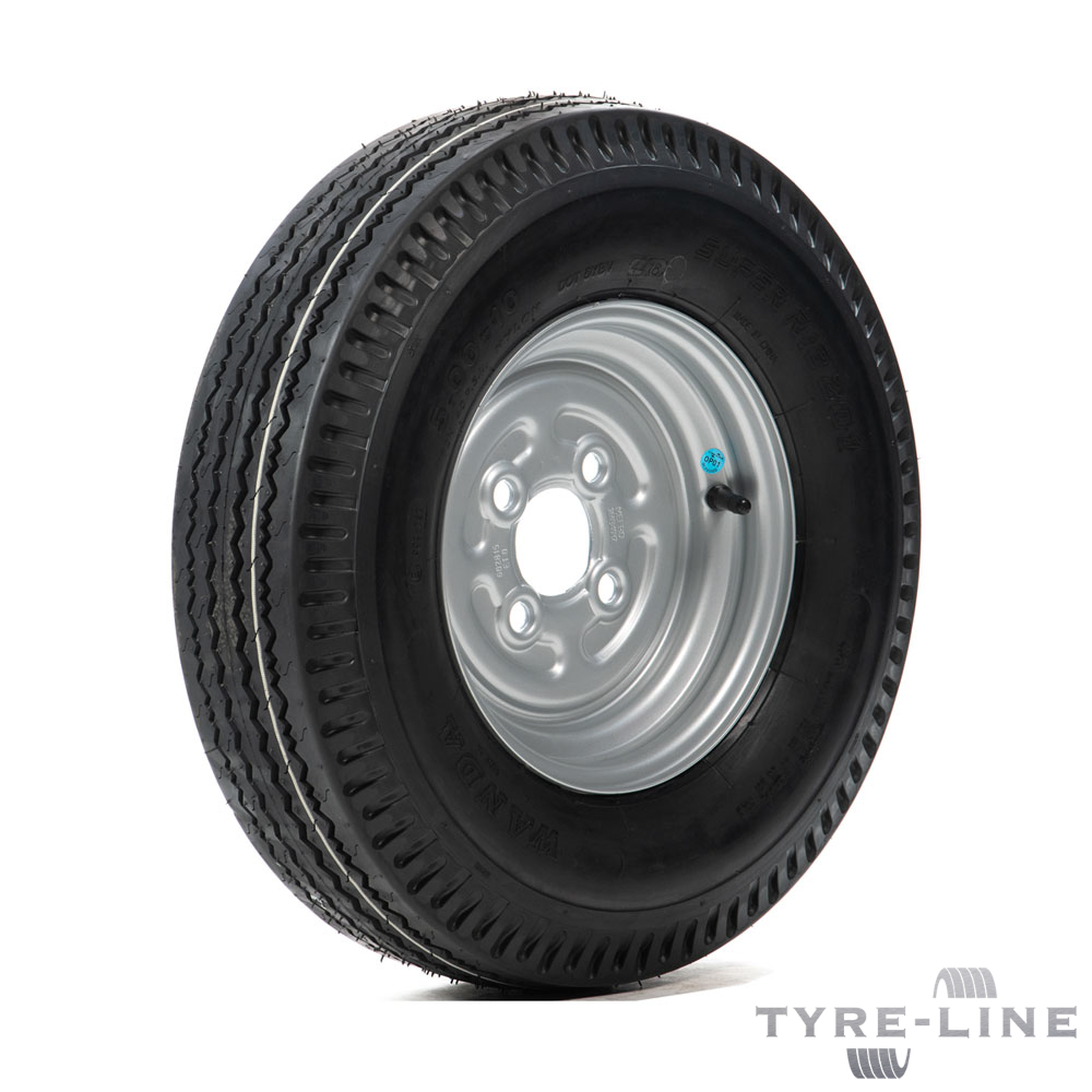 5.00-10 72N Tyre & 4 Stud, 100mm PCD Rim
