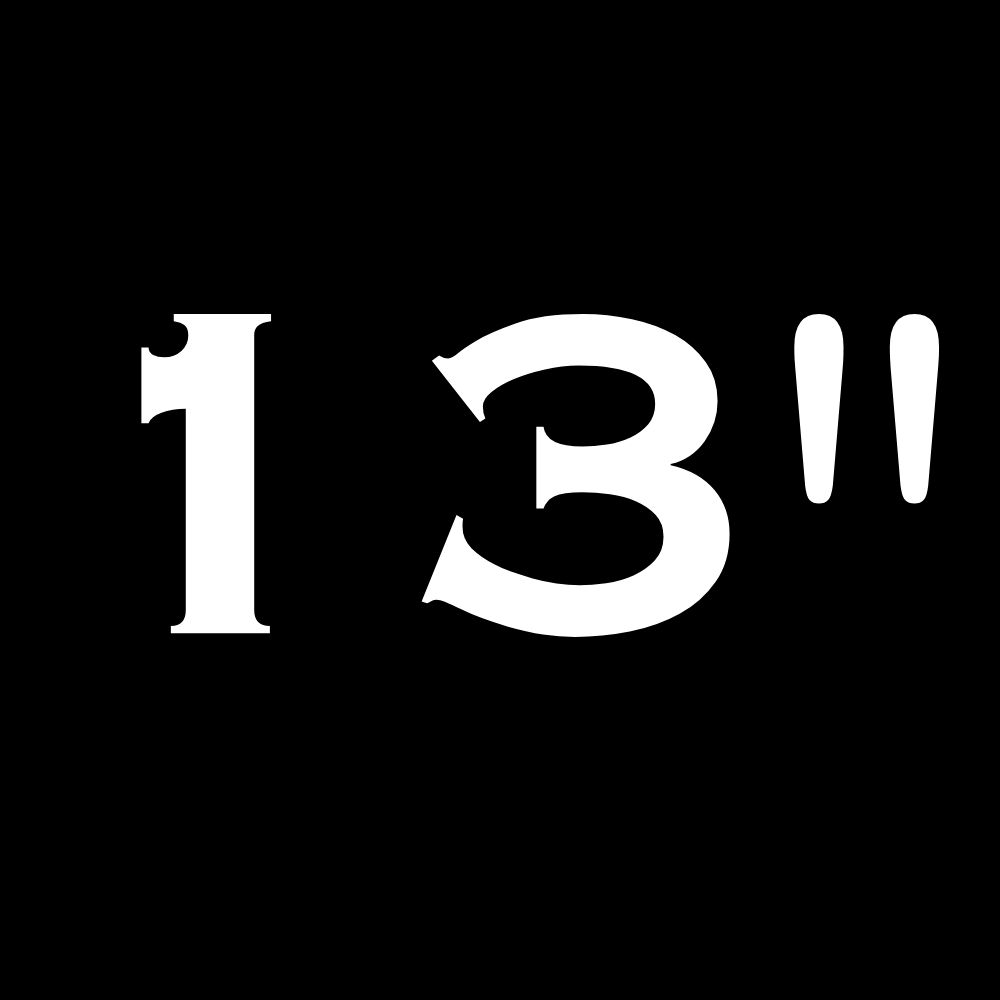 13"