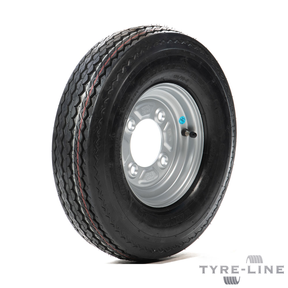 4.80/4.00-8 71M Tyre & 4 Stud, 115mm PCD Rim