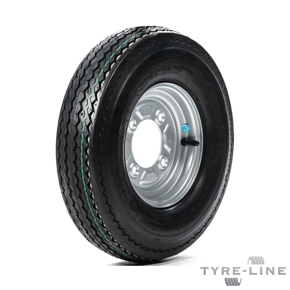 4.80/4.00-8 63M Tyre & 4 Stud, 115mm PCD Rim